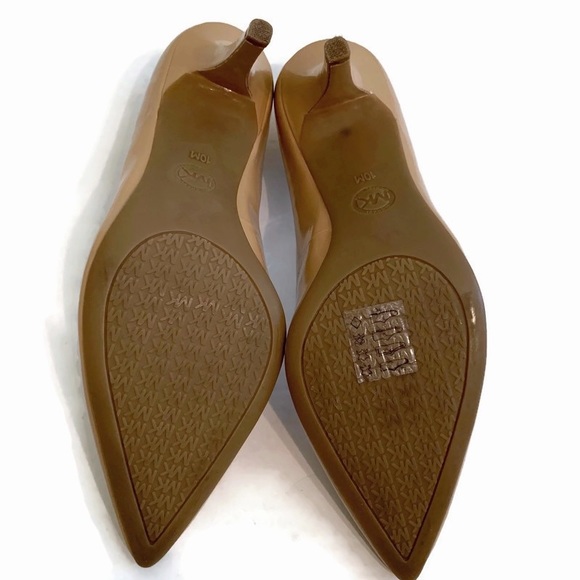Michael Kors Women’s 10M Nude Patent Leather MK-Flex Mid-Pump Heel 40S1MFMP2A - Picture 9 of 11